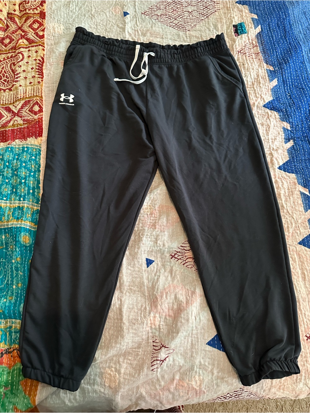 Under Armour Black Joggers with White Drawstring